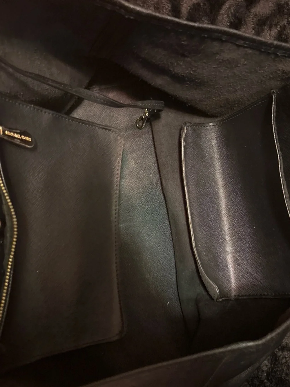 Michael Kors Black Tote with Gold Hardware
